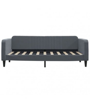 vidaXL Daybed with Trundle&Drawers without Mattress Dark Grey 90x190cm