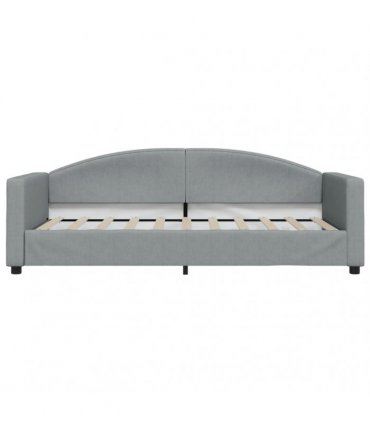vidaXL Daybed with Mattress Blue Light Grey 90x190 cm Fabric