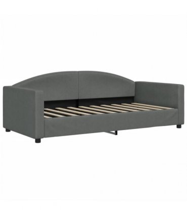 vidaXL Daybed with Mattress Blue Dark Grey 90x190 cm Fabric