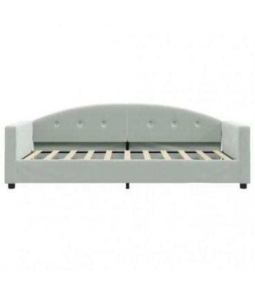 vidaXL Daybed with Mattress Light Grey 90x190 cm Velvet