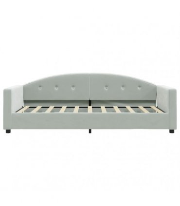 vidaXL Daybed with Trundle&Drawers without Mattress Light Grey 90x190 cm