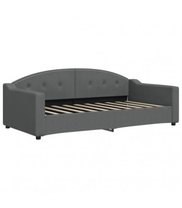 vidaXL Daybed with Mattress Dark Grey 90x190 cm Fabric