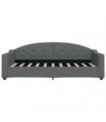 vidaXL Daybed with Mattress Dark Grey 90x190 cm Fabric