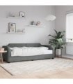 vidaXL Daybed with Mattress Dark Grey 90x190 cm Fabric