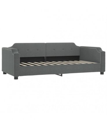vidaXL Daybed with Mattress Dark Grey 90x190 cm Fabric