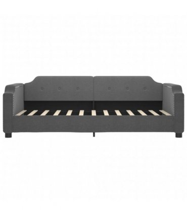vidaXL Daybed with Mattress Dark Grey 90x190 cm Fabric