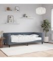 vidaXL Daybed with Mattress Blue Dark Grey 90x190 cm Velvet