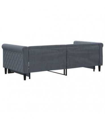 vidaXL Daybed with Trundle without Mattress Dark Grey 90x190 cm