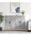 vidaXL Wall Mounted Cabinets 2 pcs Concrete Grey Engineered Wood
