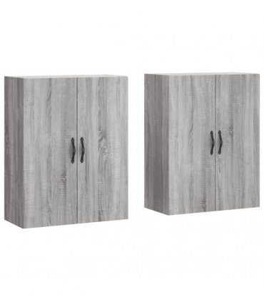 vidaXL Wall Mounted Cabinets 2 pcs Grey Sonoma Engineered Wood