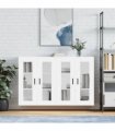 vidaXL Wall Mounted Cabinets 2 pcs White Engineered Wood