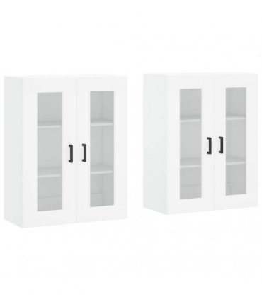 vidaXL Wall Mounted Cabinets 2 pcs White Engineered Wood