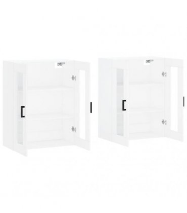 vidaXL Wall Mounted Cabinets 2 pcs White Engineered Wood