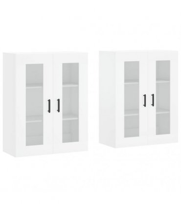 vidaXL Wall Mounted Cabinets 2 pcs White Engineered Wood