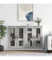 vidaXL Wall Mounted Cabinets 2 pcs Grey Sonoma Engineered Wood