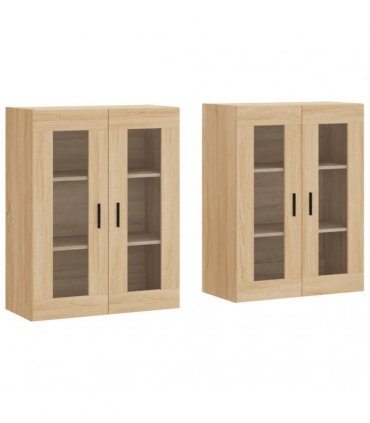 vidaXL Wall Mounted Cabinets 2 pcs Sonoma Oak Engineered Wood
