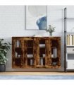 vidaXL Wall Mounted Cabinets 2 pcs Smoked Oak Engineered Wood