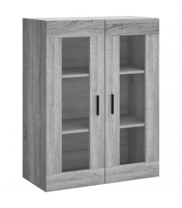 vidaXL Wall Mounted Cabinets 2 pcs Grey Sonoma Engineered Wood