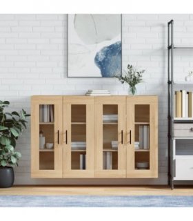 vidaXL Wall Mounted Cabinets 2 pcs Sonoma Oak Engineered Wood