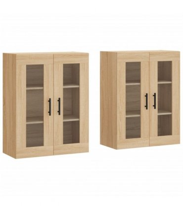 vidaXL Wall Mounted Cabinets 2 pcs Sonoma Oak Engineered Wood