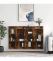 vidaXL Wall Mounted Cabinets 2 pcs Smoked Oak Engineered Wood