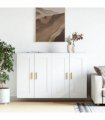 vidaXL Wall Mounted Cabinets 2 pcs White Engineered Wood