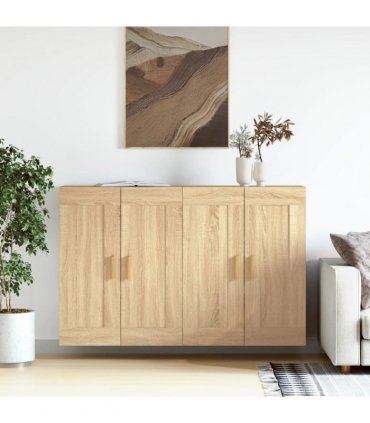 vidaXL Wall Mounted Cabinets 2 pcs Sonoma Oak Engineered Wood