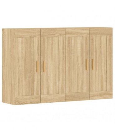 vidaXL Wall Mounted Cabinets 2 pcs Sonoma Oak Engineered Wood