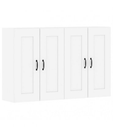 vidaXL Wall Mounted Cabinets 2 pcs White Engineered Wood