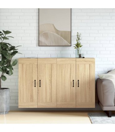 vidaXL Wall Mounted Cabinets 2 pcs Sonoma Oak Engineered Wood