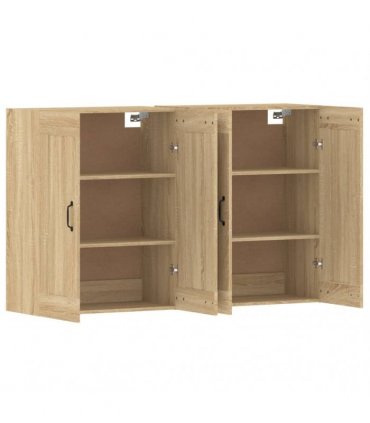 vidaXL Wall Mounted Cabinets 2 pcs Sonoma Oak Engineered Wood