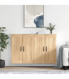 vidaXL Wall Mounted Cabinets 2 pcs Sonoma Oak Engineered Wood