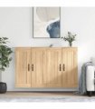 vidaXL Wall Mounted Cabinets 2 pcs Sonoma Oak Engineered Wood