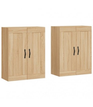 vidaXL Wall Mounted Cabinets 2 pcs Sonoma Oak Engineered Wood