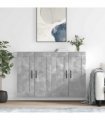 vidaXL Wall Mounted Cabinets 2 pcs Concrete Grey Engineered Wood