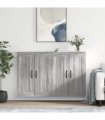 vidaXL Wall Mounted Cabinets 2 pcs Grey Sonoma Engineered Wood