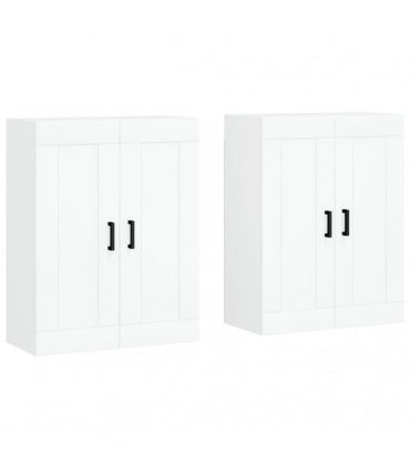 vidaXL Wall Mounted Cabinets 2 pcs White Engineered Wood