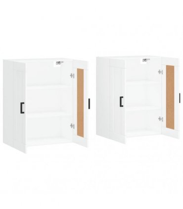 vidaXL Wall Mounted Cabinets 2 pcs White Engineered Wood