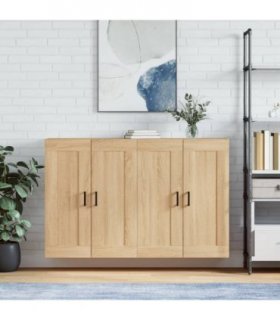 vidaXL Wall Mounted Cabinets 2 pcs Sonoma Oak Engineered Wood