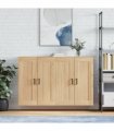 vidaXL Wall Mounted Cabinets 2 pcs Sonoma Oak Engineered Wood