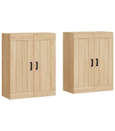 vidaXL Wall Mounted Cabinets 2 pcs Sonoma Oak Engineered Wood