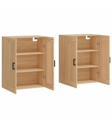 vidaXL Wall Mounted Cabinets 2 pcs Sonoma Oak Engineered Wood