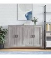 vidaXL Wall Mounted Cabinets 2 pcs Grey Sonoma Engineered Wood