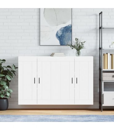vidaXL Wall Mounted Cabinets 2 pcs White Engineered Wood