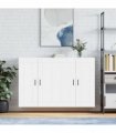 vidaXL Wall Mounted Cabinets 2 pcs White Engineered Wood