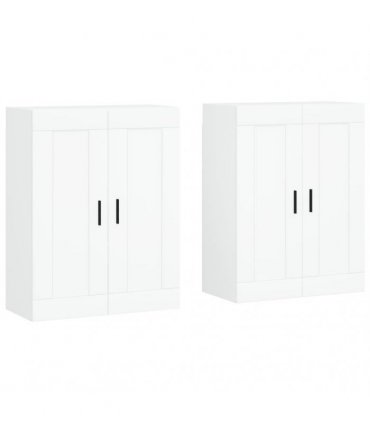 vidaXL Wall Mounted Cabinets 2 pcs White Engineered Wood