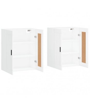 vidaXL Wall Mounted Cabinets 2 pcs White Engineered Wood