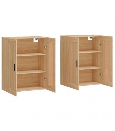 vidaXL Wall Mounted Cabinets 2 pcs Sonoma Oak Engineered Wood