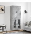 vidaXL Highboard Concrete Grey 69,5x34x180 cm Engineered Wood