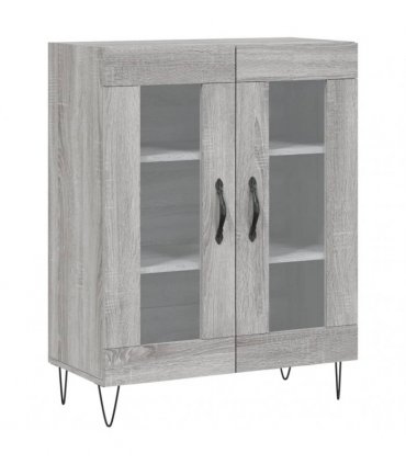 vidaXL Highboard Grey Sonoma 69,5x34x180 cm Engineered Wood